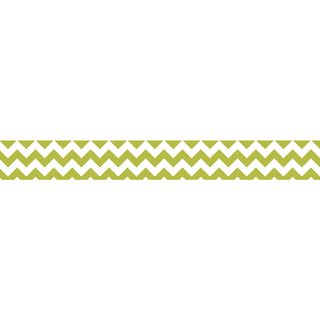 Washi Tape Zick-Zack Linie, immergrün, 10mm, Rolle 15m