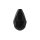Glas Schliffperle Tropfen, schwarz, 18x12mm, SB-Btl 1Stück