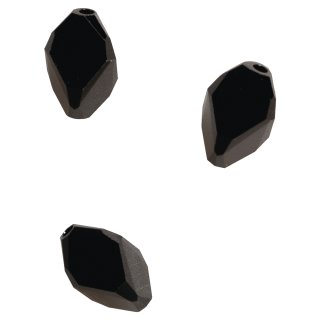 Swarovski Kristall-Cubist-Perle, ebenholz, 12x8mm, SB-Btl 3Stück