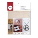 Deco-Metall Set, 9x9cm, kupfer/gold/silber, Beutel 6 Blatt